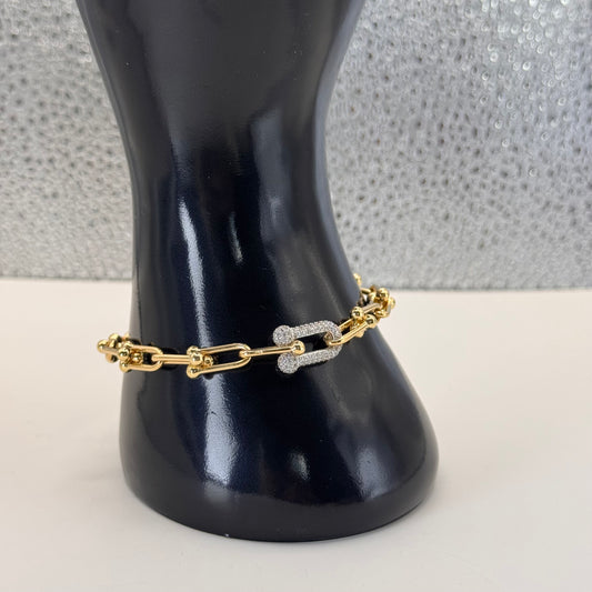 Tiffany Hardware Bracelet with Stones
