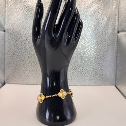 VCA all gold Bracelet - 5 clover
