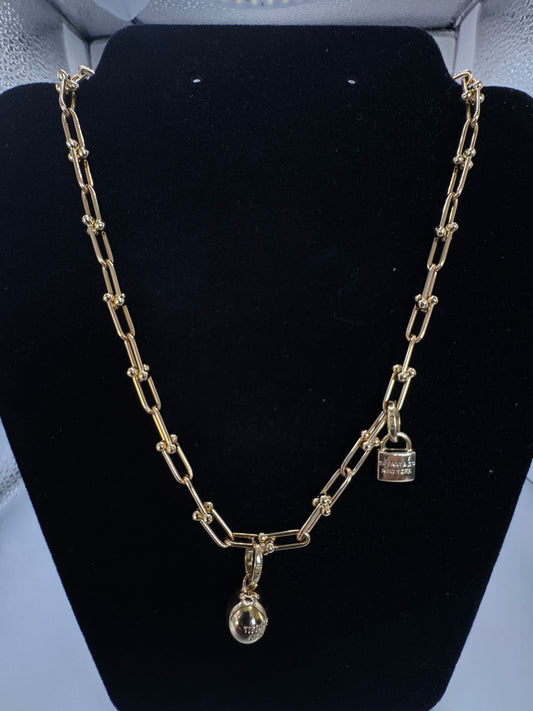 Tiffany Hardware Necklace with detachable 2x charms