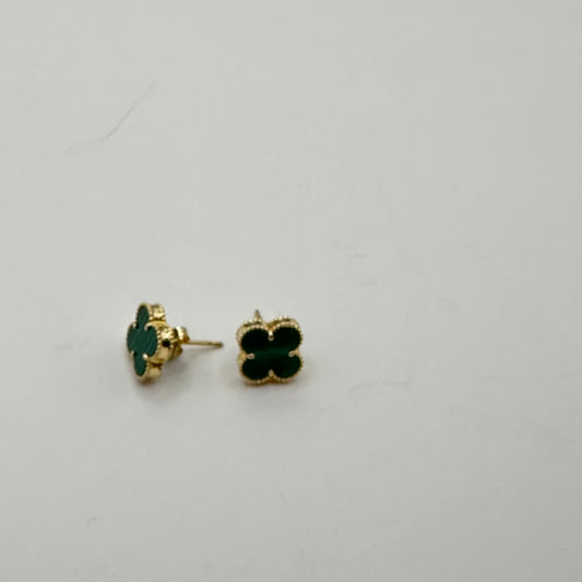 VCA - Clover studs earring -8mm- Green
